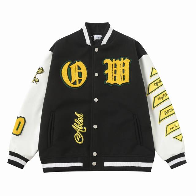 Off White W055 style Size: M Lxl Xxl Offwhite25Ss catwalk style baseball jacket