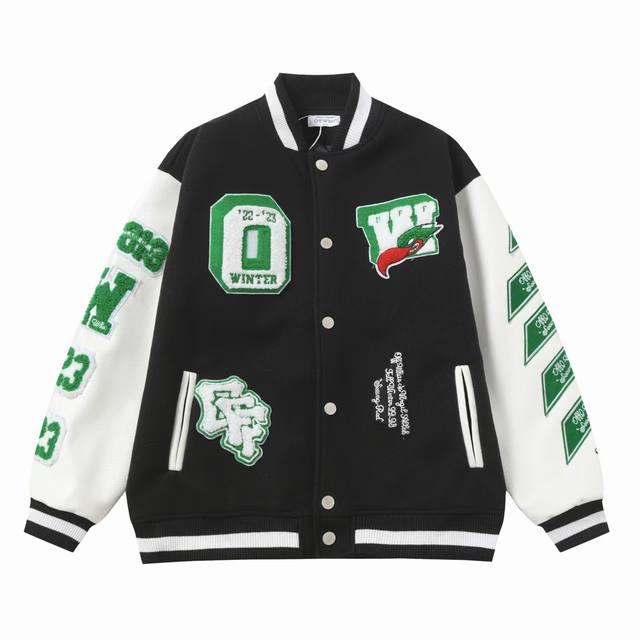 Off White W068 style Size: M Lxl Xxl Offwhite25Ss catwalk style baseball jacket