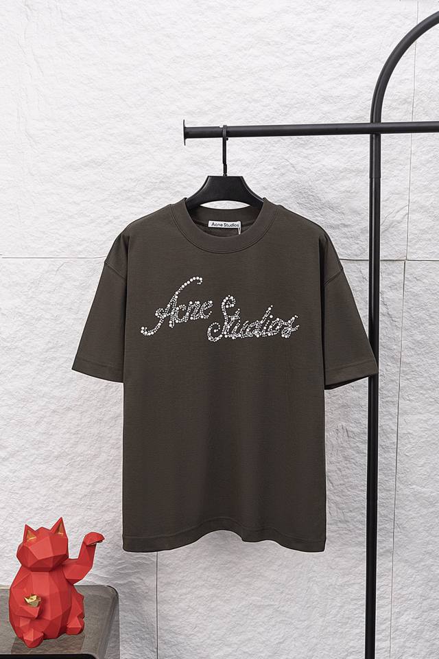 Style No. F050 Acne Studios Unisex Casual Round Neck Short Sleeve T-shirt This T