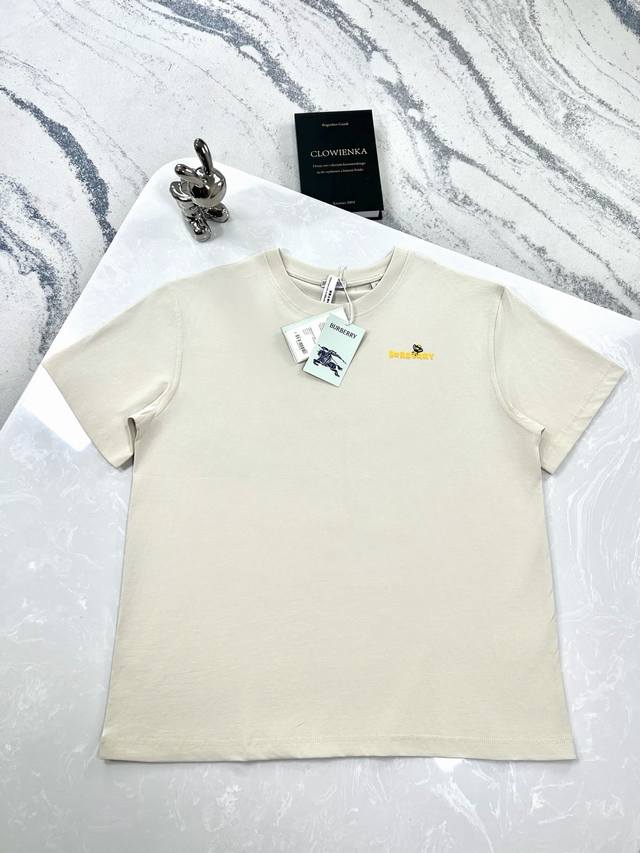 High version Burberry-Burberry-25 new bee print flocking short-sleeved T-shirt S