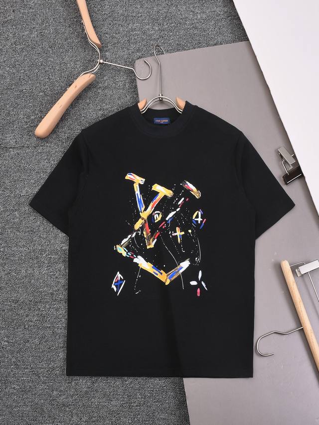New arrival 2025Ss New Lv printed T-shirt, simple, stylish and exquisite, comfor