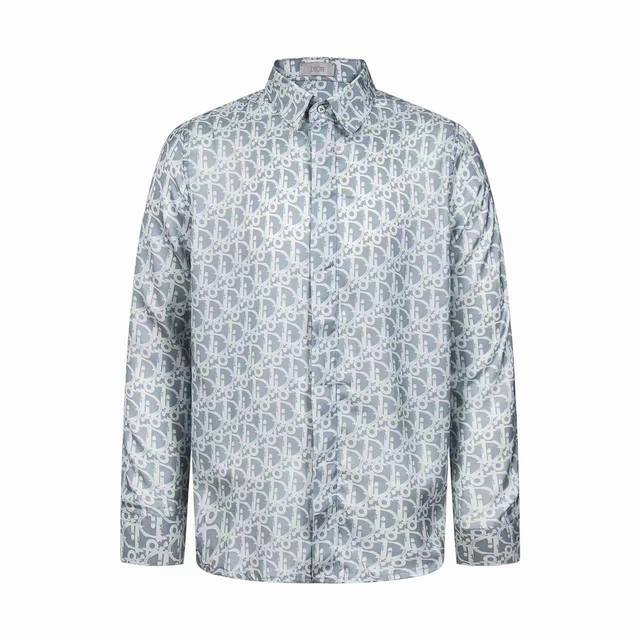 Dior monogram full print satin shirt Process description: The fabric texture is