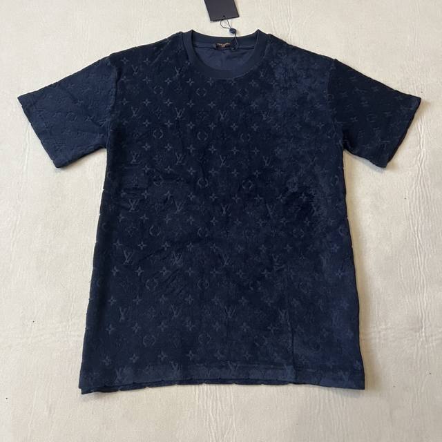 Lv towel full print floral round neck short sleeves