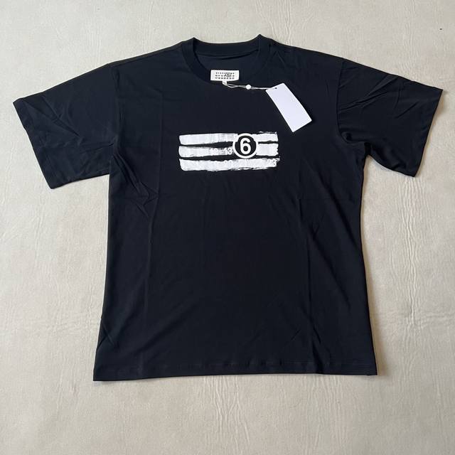 Mm6 Margiela spray paint round neck short sleeves
