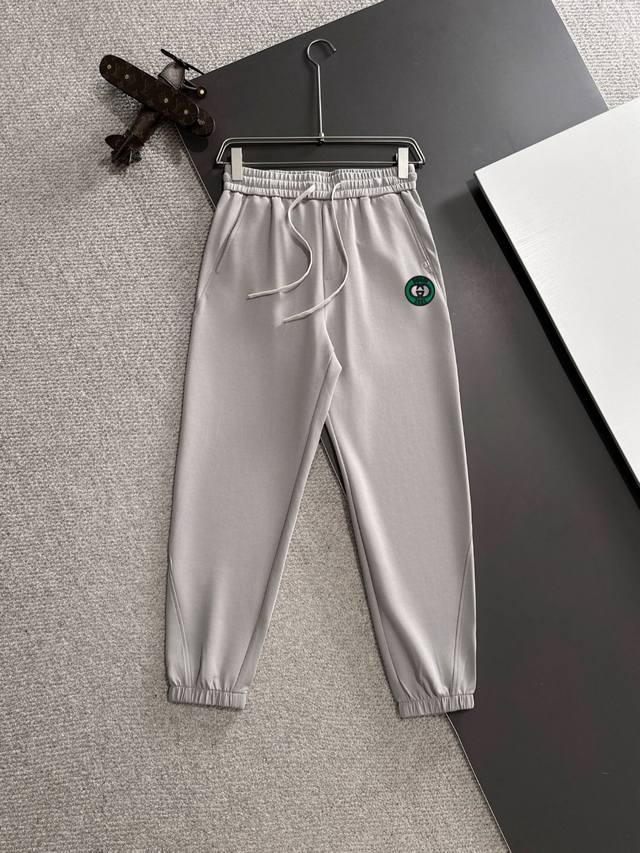 Next-day delivery Gucci 2025 spring and summer new elastic casual pants, thin c