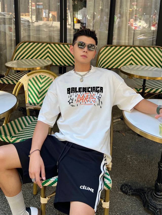 Paris T-shirt#Men's wear[topic]# #Fashionable brand wear[topic]# #Summer wear[to