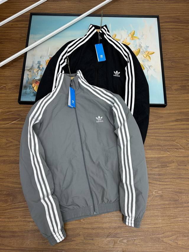 Adidas clover new stand-up collar jacket couple model new Adidas Originals 23Ss