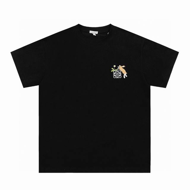 Top OEM quality Loewe 25Ss bunny embroidered Logot shirt short sleeves do not ne