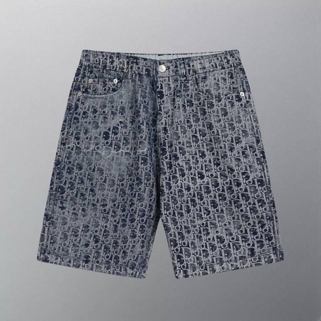 High version Dior 2025 latest denim shorts Customized fabric The fabric uses a