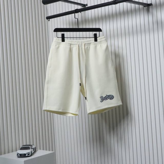 Burberry 25Ss Cursive Logo Embroidered Shorts 2025 Retro Pattern Series is comin