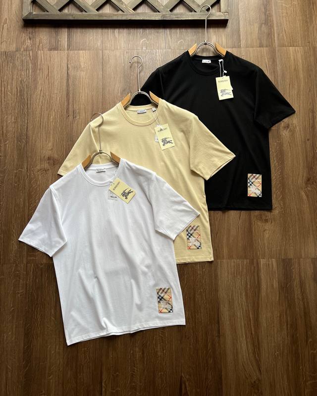 BbrUnisex Check Label Cotton Short Sleeve T-Shirt Multicolour!! Product Descript