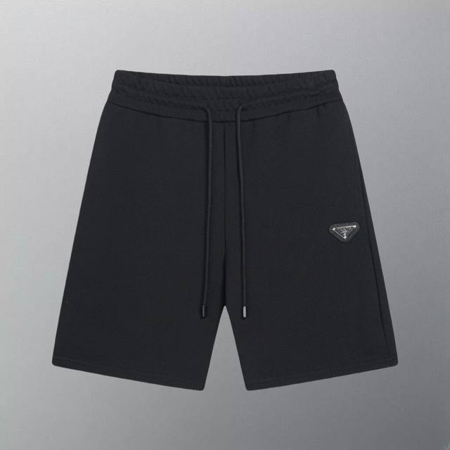 high version Pra Prada 2025 autumn and winter new shorts customized cotton fabr