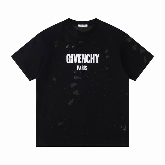 G2841# Top version Givenchy Gvc ripped big letter round neck short sleeves, Conl