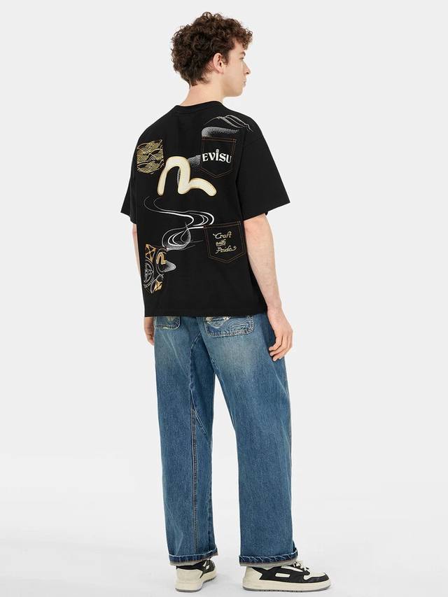 Style number: G2150 Heavy craft Evisu 2025 Fukushin multi-pocket T-shirt High v