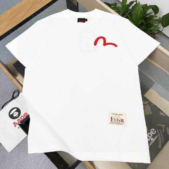 Style number: Ws2439 2025 new Evisu Fushen Seagull Logo with Lucky Cat letter p