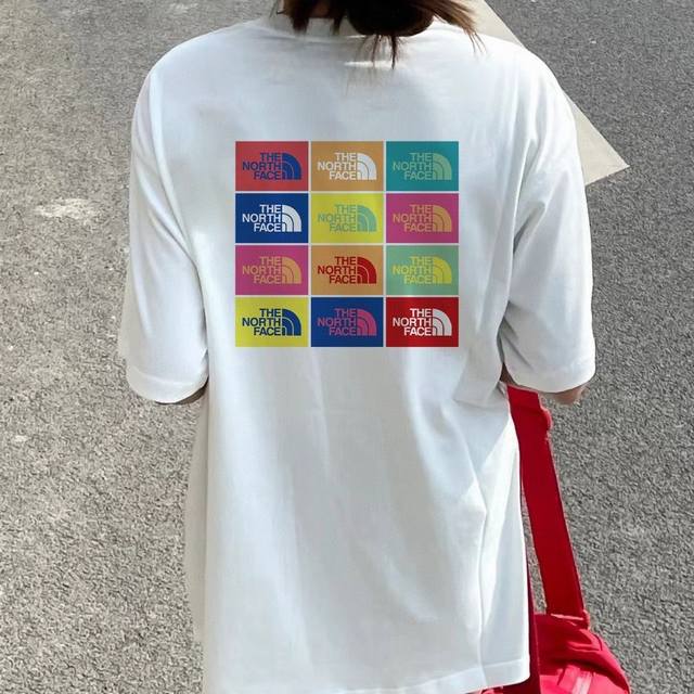New arrival!!! The North Face Logo classic print casual loose couple short-slee
