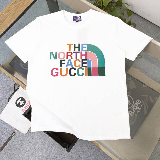 Spring and summer new The North Facegucci North Face co-branded Gucci colorful