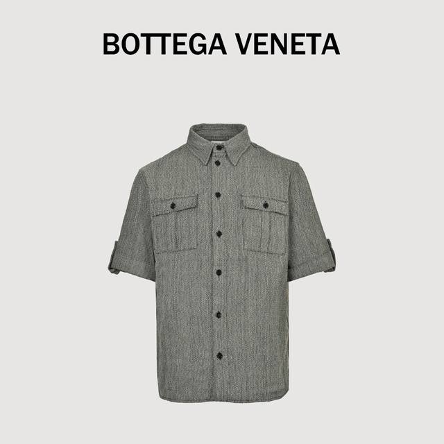 Bottega Veneta Bv 25Ss show-style workwear short-sleeved shirt DDD. The pure cot