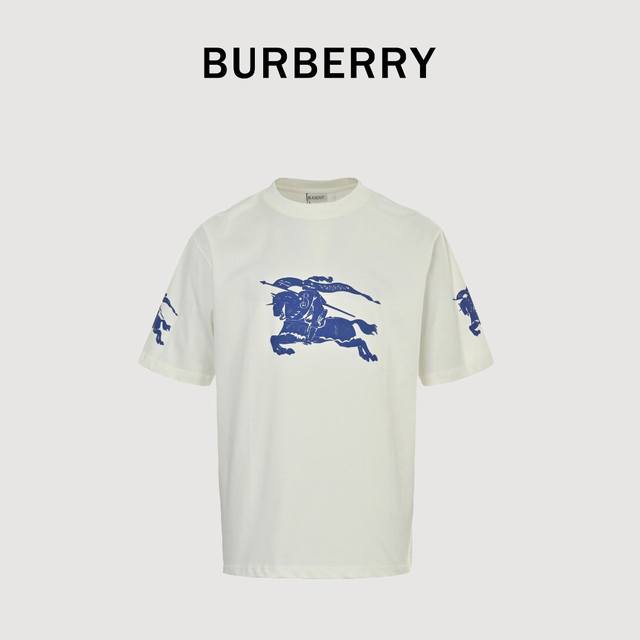 Burberry 25Ss foamed war horse short-sleeved T-shirt The fabric is made of custo