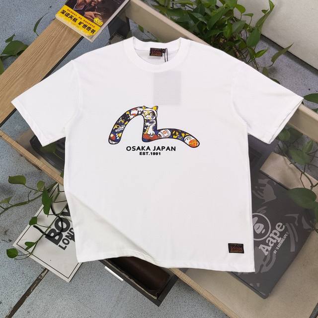 Style number: F682 2025 new Evisu Fushen Maneki Neko Seagull pattern Logo lette