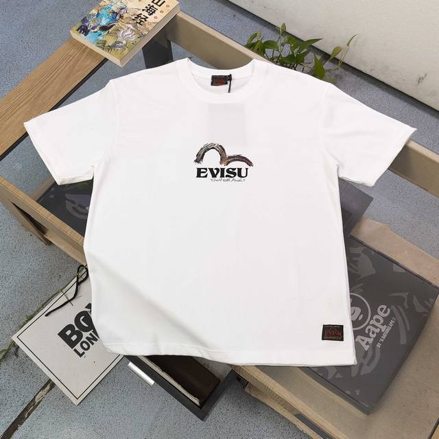 Style number: F683 2025 new Evisu Fushen Qilin big M pattern Logo letter printi