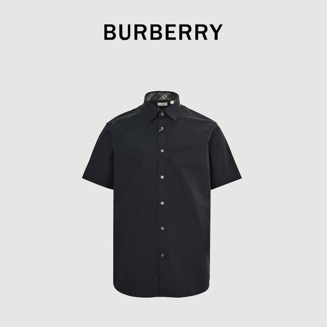 Burberry Burberry Warhorse Embroidered Cotton Short Sleeve Shirt Old fans hurry