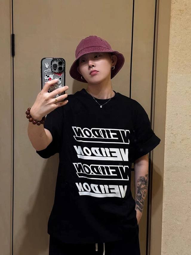 G2683# We11Done -25Ss new style letter barrage illusion print short-sleeved T-sh