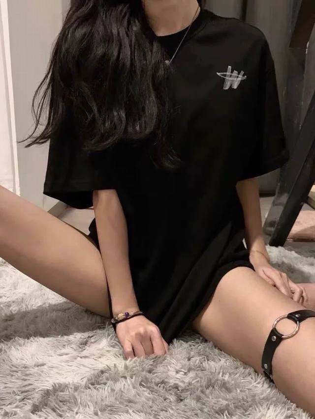 G2679# We11Done -25Ss new popular star style simple W letter printed short-sleev