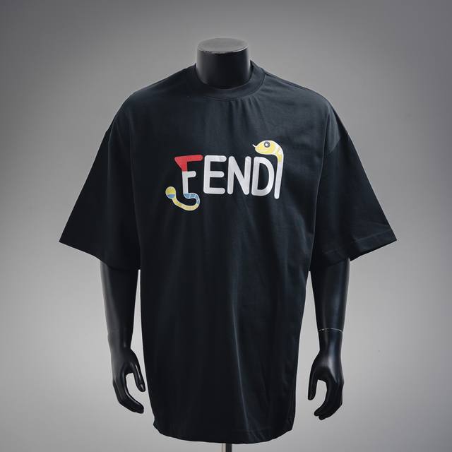 Fendi Fendi 25Ss Snake Year Snake Head Logo Printed Short Sleeve T-shirt Made of