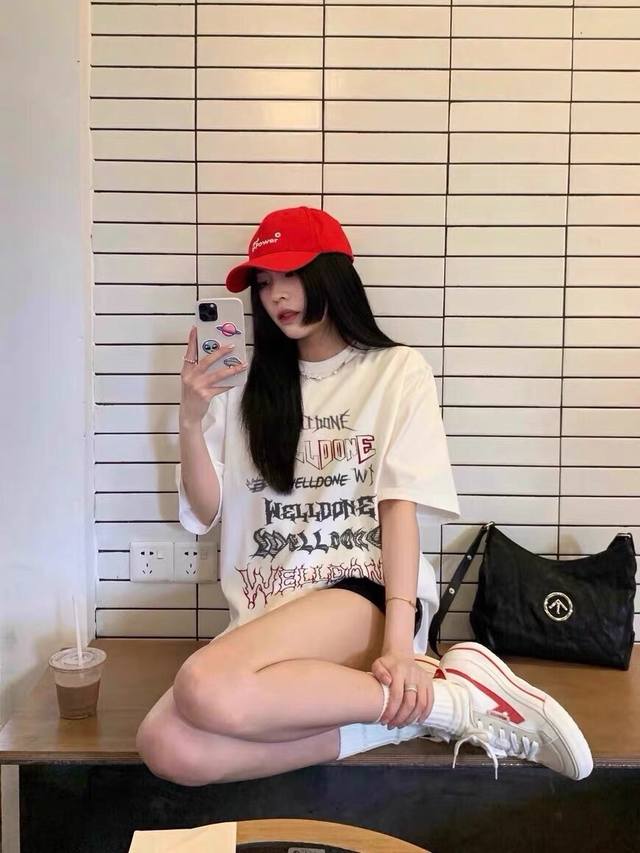 G2659# We11Done -25Ss new street American style Sanskrit Logo letter trendy bran