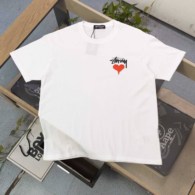 Style number: Tx265 2025 new Stussy love letter pattern Logo printed casual cou