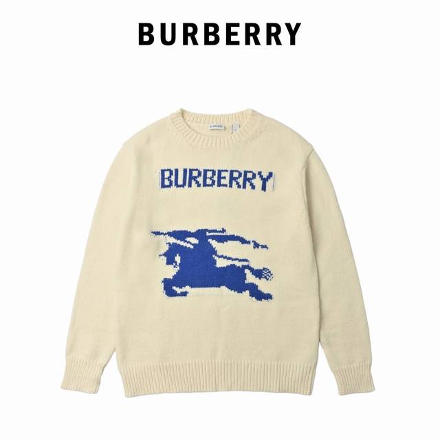 Burberry Burberry War Horse Blue Label Cashmere Jacquard Sweater The original ve