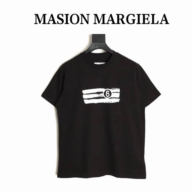 Maison Margiela 25Ss painted short-sleeved T-shirt Customized 280g cotton double