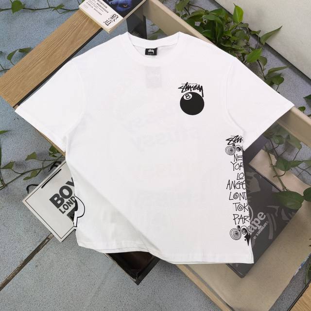 Style number: Bm185 2025 new Stussy No. 8 billiard skull colorful letter patter