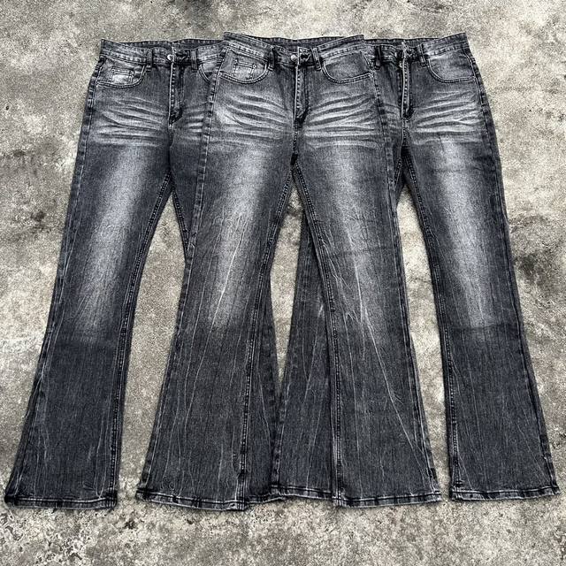 Style number: G1790 Dc retro black bamboo cotton faded lightning pattern washed