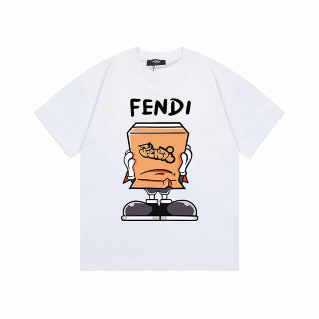 Style number: G2559 Fendi 25Ss Master-designed trendy new printed round neck sh