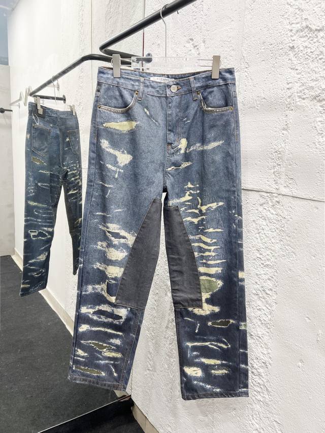 Style number: H848 Givenchy & Givenchy Fw25 ripped zipper casual jeans, eroded