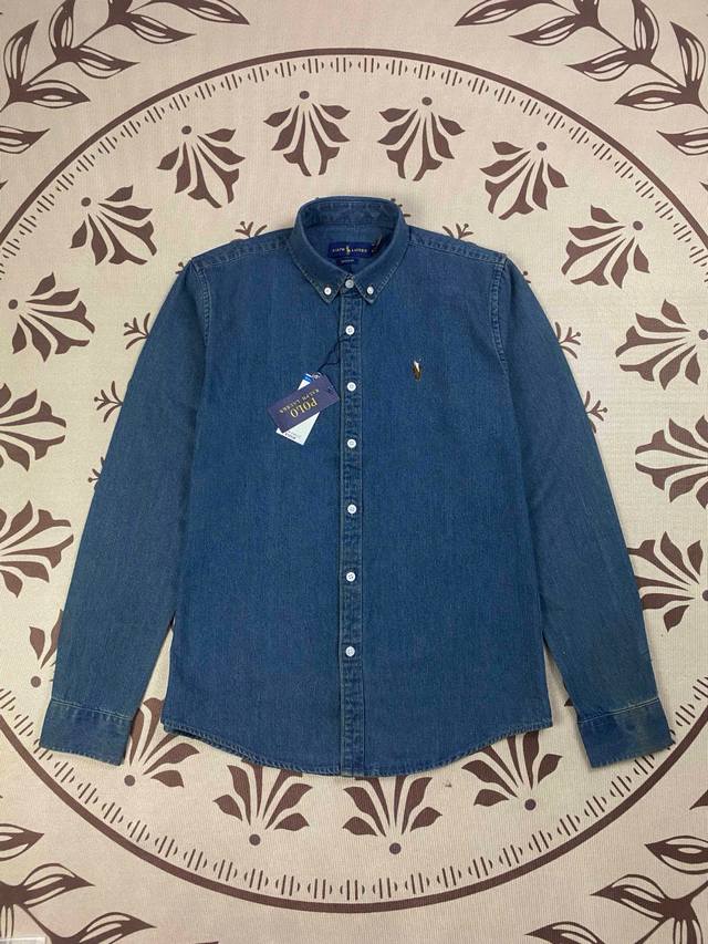 Style number: T26 Ralph Lauren Cotton washed denim shirt Colorful pony logo emb