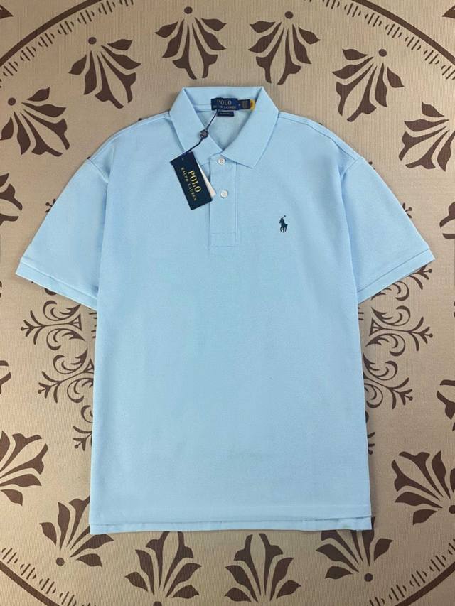 Style number: T18 Ralph Lauren Pony logo embroidered Polo T-shirt pure cotton p