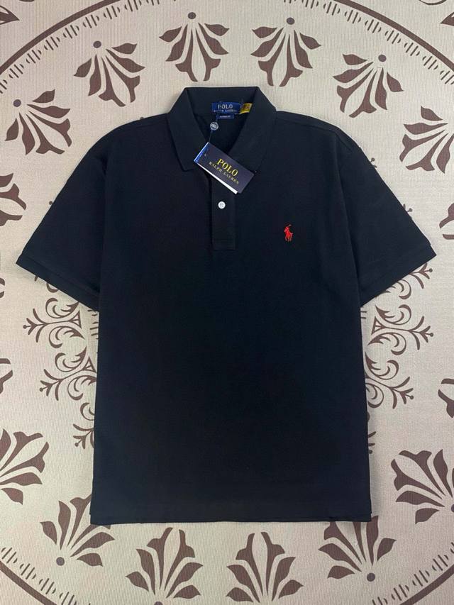 Style number: T16 Ralph Lauren Pony logo embroidered Polo T-shirt pure cotton p