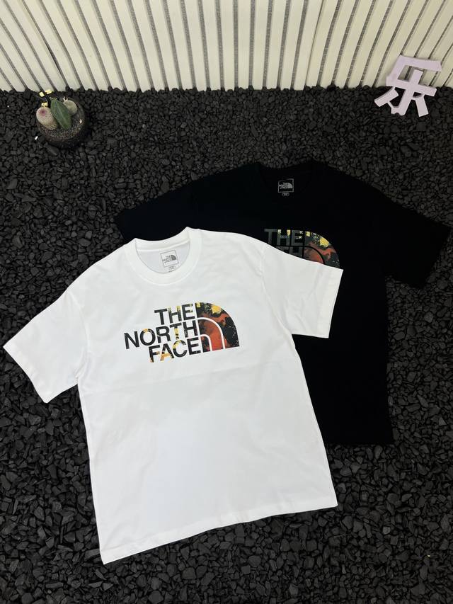 The North Face 25Ss new summer solid color chest color letter large print commu
