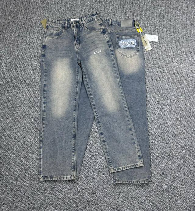 Style number: H791 Dior & Dior 25Ss retro color laminated casual versatile jean