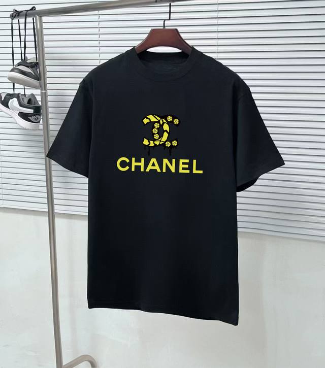 New arrival!!! Chanel Logo classic print casual loose couple short-sleeved T-sh