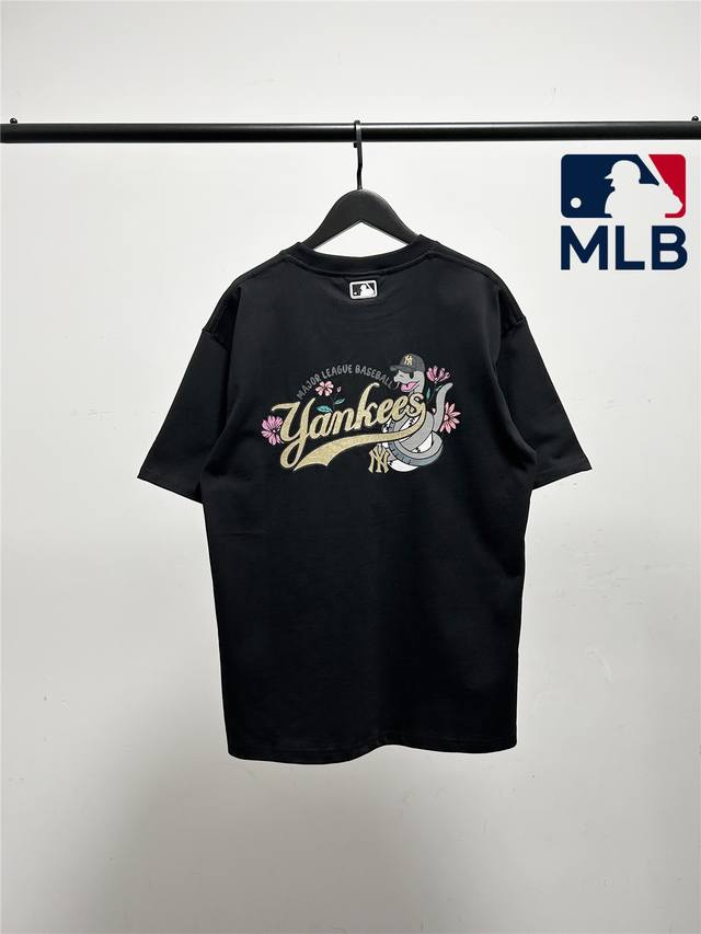 High quality! Mlb cabinet new back Yankees short-sleeved T-shirt with gold-stam