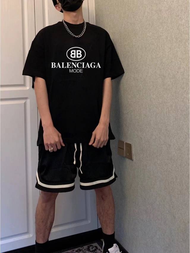 Balenciaga Mode short-sleeved T-shirt Selected 240G high-weight Xinjiang combed