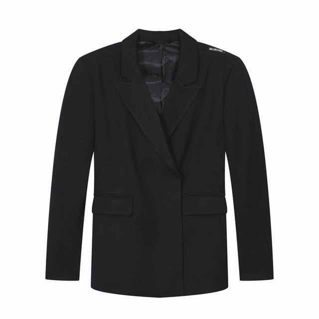 Balenciaga's new badge shoulder logo unisex jacket suit draws inspiration from t