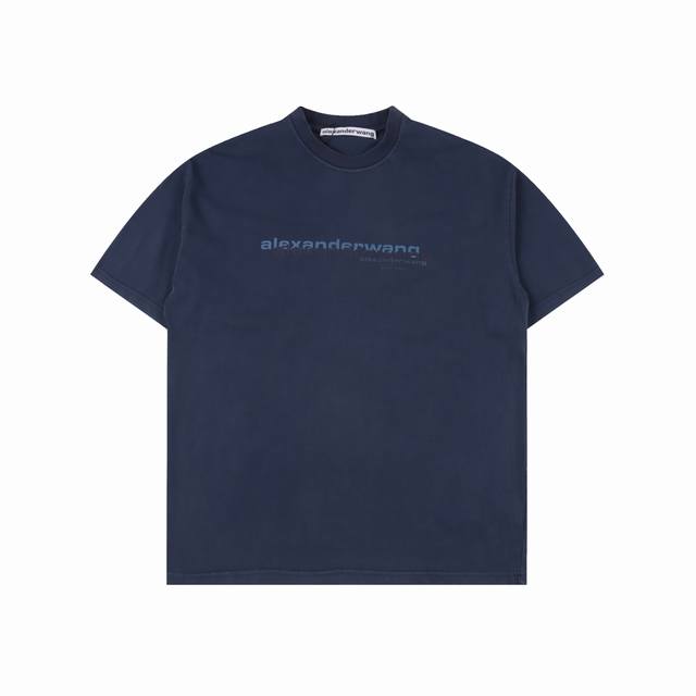 Alexander Wang 25Ss washed letter short-sleeved T-shirt Exclusive custom-made wo