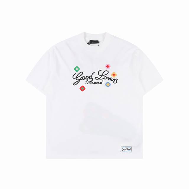 Goodbrand 3D small flower embroidery slogan light luxury fashion high-end short-