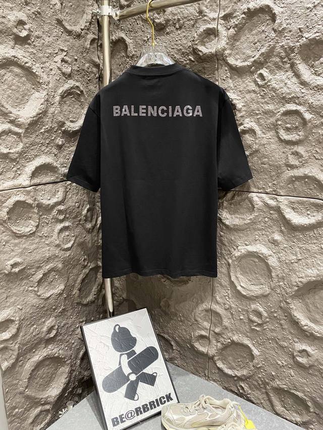 100% cotton double yarn, weight 330g Top version Balenciaga back hot diamond lo