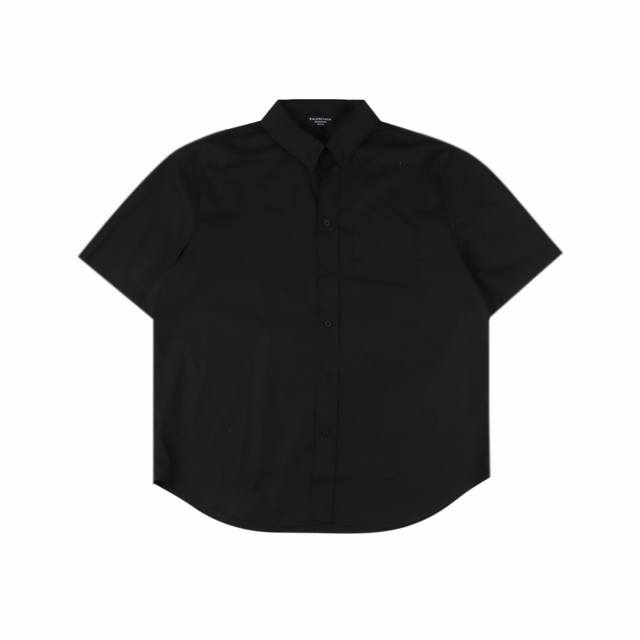 Balenciaga 24Ss fuzzy cola print short-sleeved shirt The fabric is made of high-